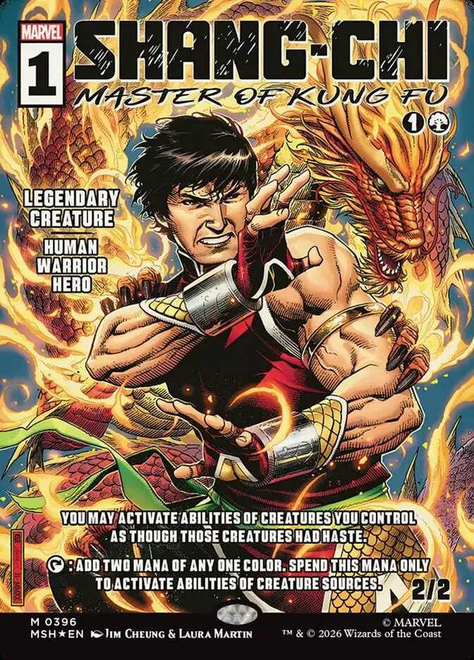 2026 Marvel Super Heroes Shang-Chi, Master of Kung Fu #396 mythic card image