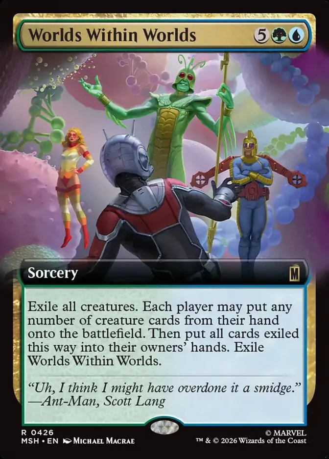 2026 Marvel Super Heroes Worlds Within Worlds #426 rare card image