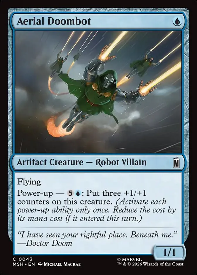 2026 Marvel Super Heroes Aerial Doombot #43 common card image