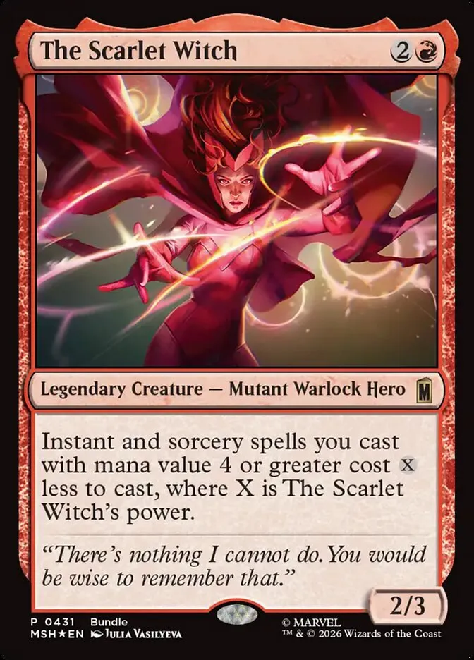 2026 Marvel Super Heroes The Scarlet Witch #431 rare card image