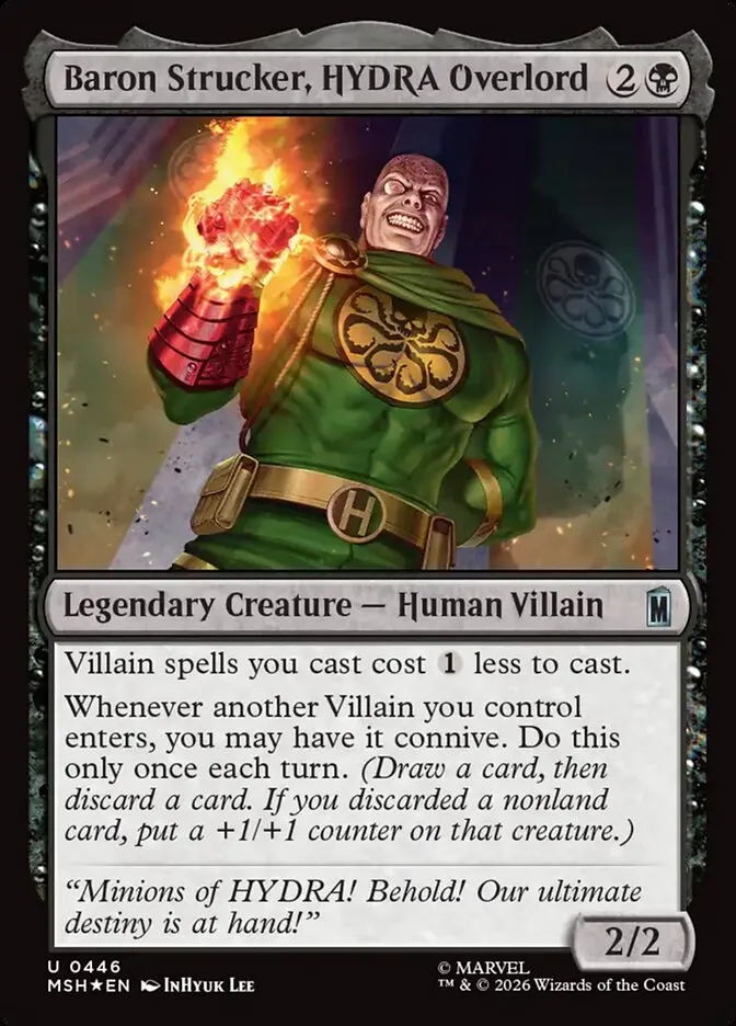 2026 Marvel Super Heroes Baron Strucker, HYDRA Overlord #446 uncommon card image
