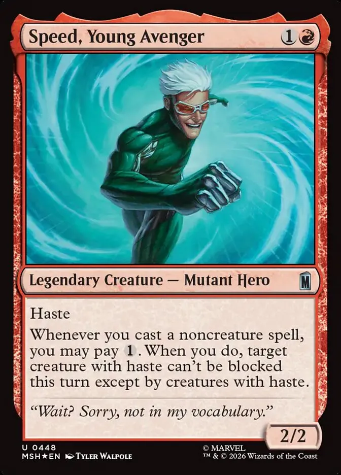 2026 Marvel Super Heroes Speed, Young Avenger #448 uncommon card image