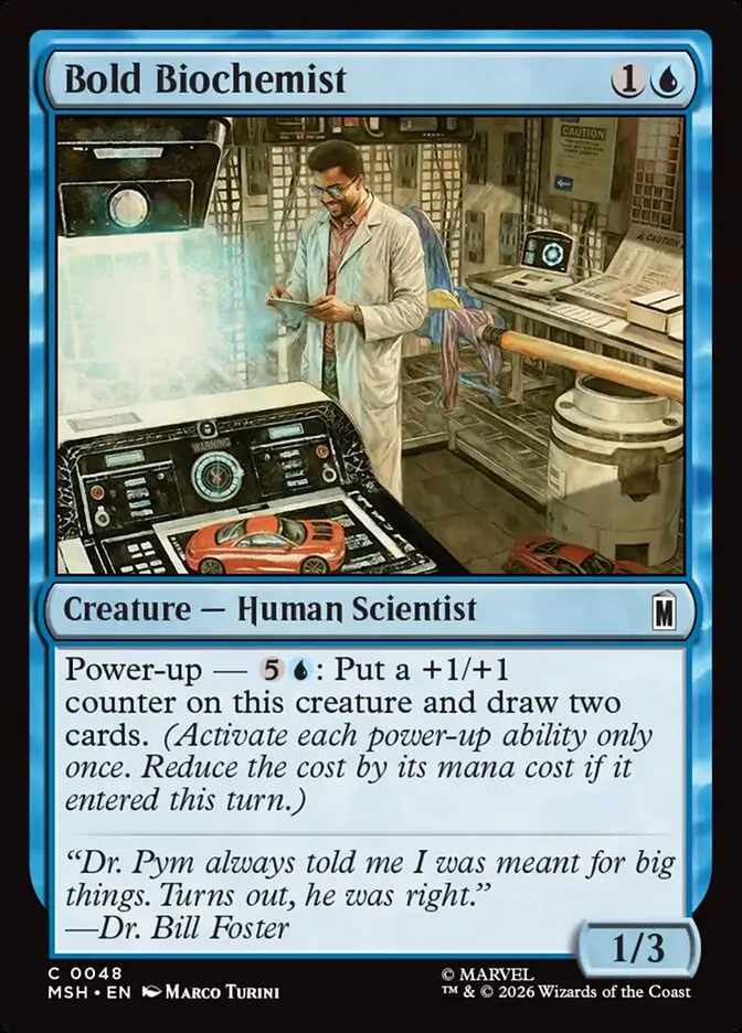 2026 Marvel Super Heroes Bold Biochemist common #48 common card image
