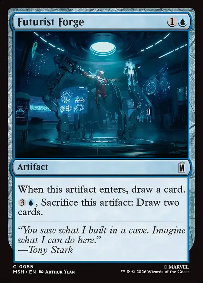 2026 Marvel Super Heroes Futurist Forge common #55 common card image
