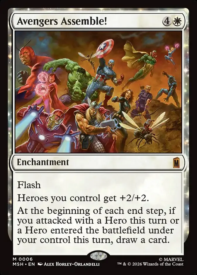 2026 Marvel Super Heroes Avengers Assemble! #6 mythic card image