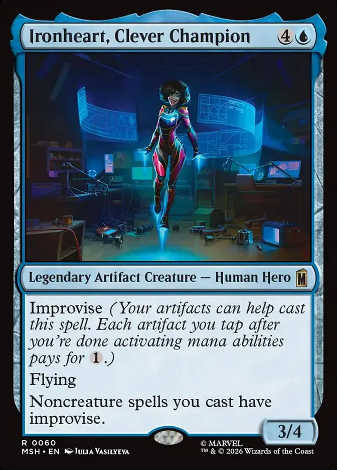 2026 Marvel Super Heroes Ironheart, Clever Champion #60 rare card image