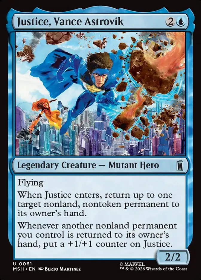 2026 Marvel Super Heroes Justice, Vance Astrovik #61 uncommon card image