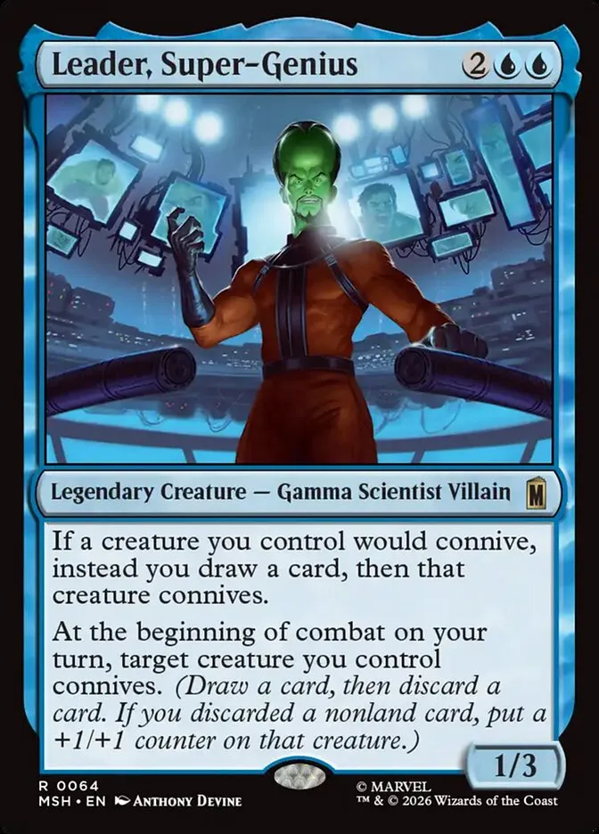 2026 Marvel Super Heroes Leader, Super-Genius #64 rare card image