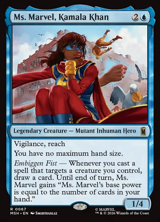 2026 Marvel Super Heroes Ms. Marvel, Kamala Khan #67 rare card image