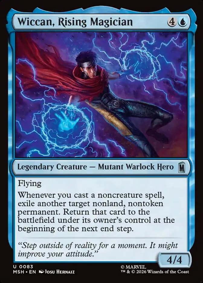 2026 Marvel Super Heroes Wiccan, Rising Magician #83 uncommon card image