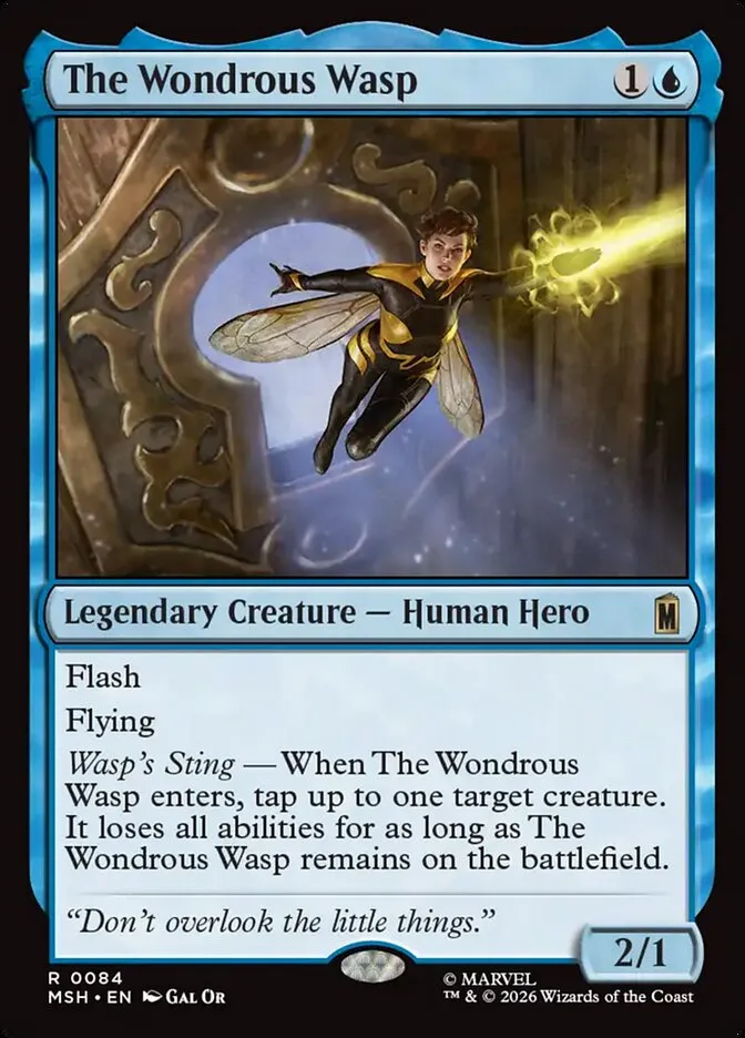 2026 Marvel Super Heroes The Wondrous Wasp #84 rare card image