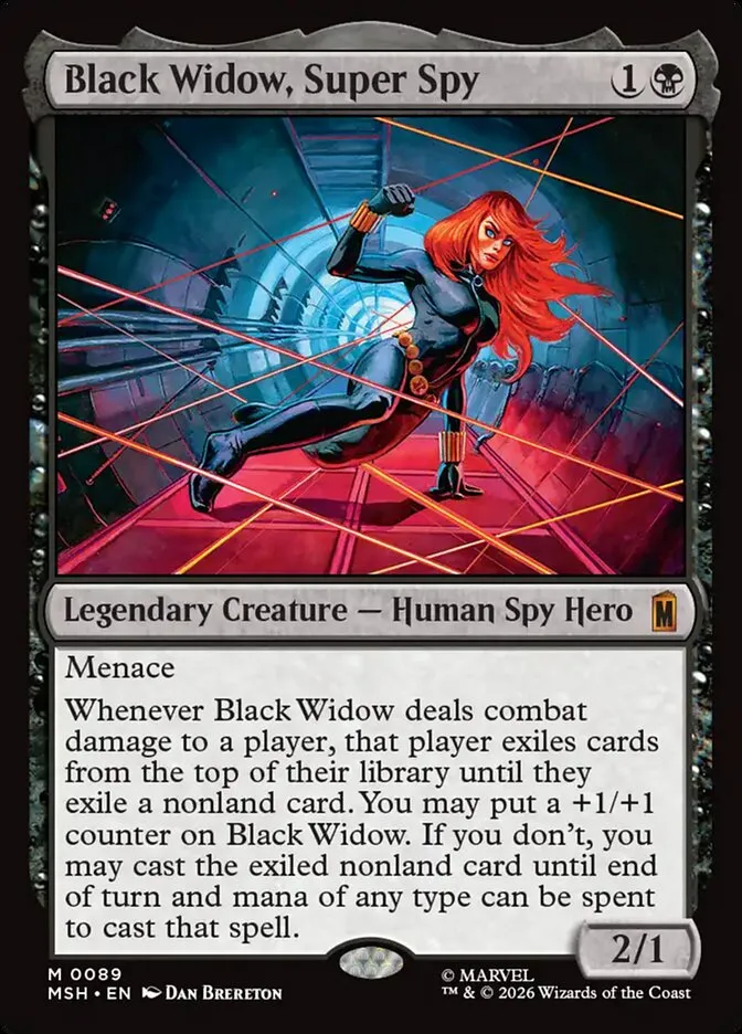 2026 Marvel Super Heroes Black Widow, Super Spy #89 mythic card image