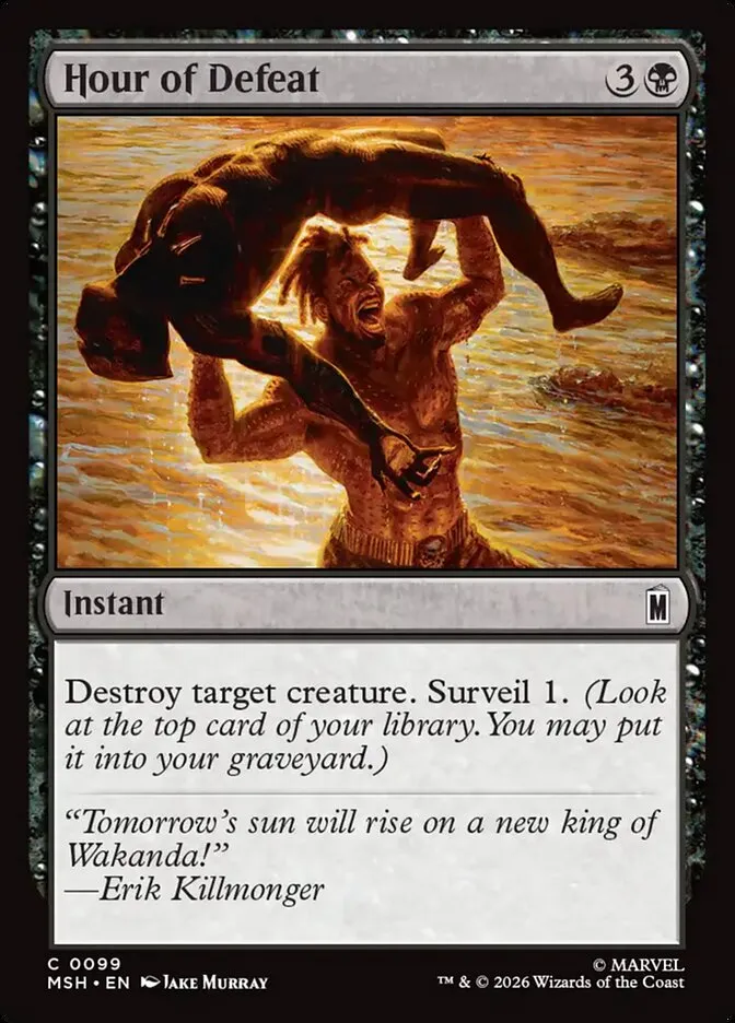 2026 Marvel Super Heroes Hour of Defeat #99 common card image
