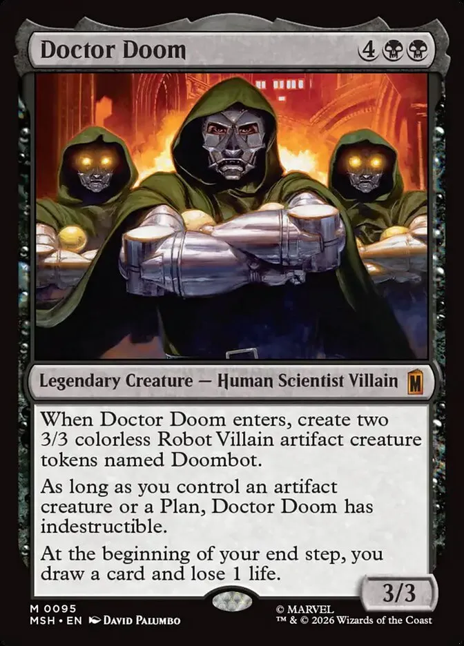 2026 Marvel Super Heroes Doctor Doom #95 mythic card image