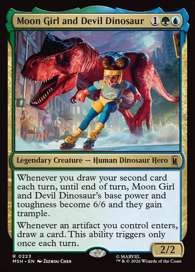 2026 Marvel Super Heroes Moon Girl and Devil Dinosaur #223 rare card image