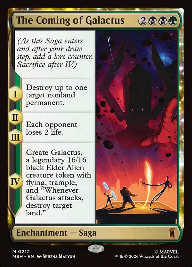 2026 Marvel Super Heroes The Coming of Galactus #212 mythic card image