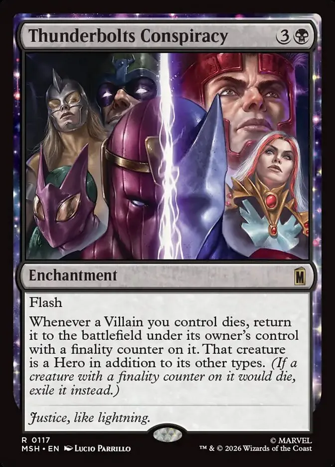 2026 Marvel Super Heroes Thunderbolts Conspiracy #117 rare card image
