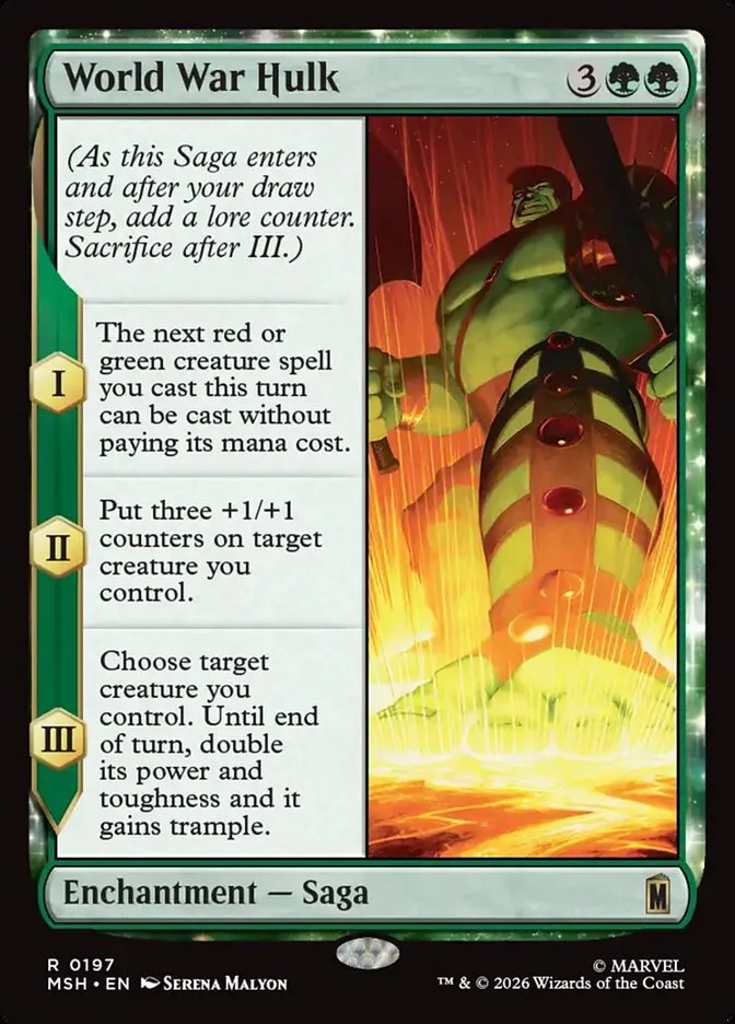 2026 Marvel Super Heroes World War Hulk rare #197 rare card image