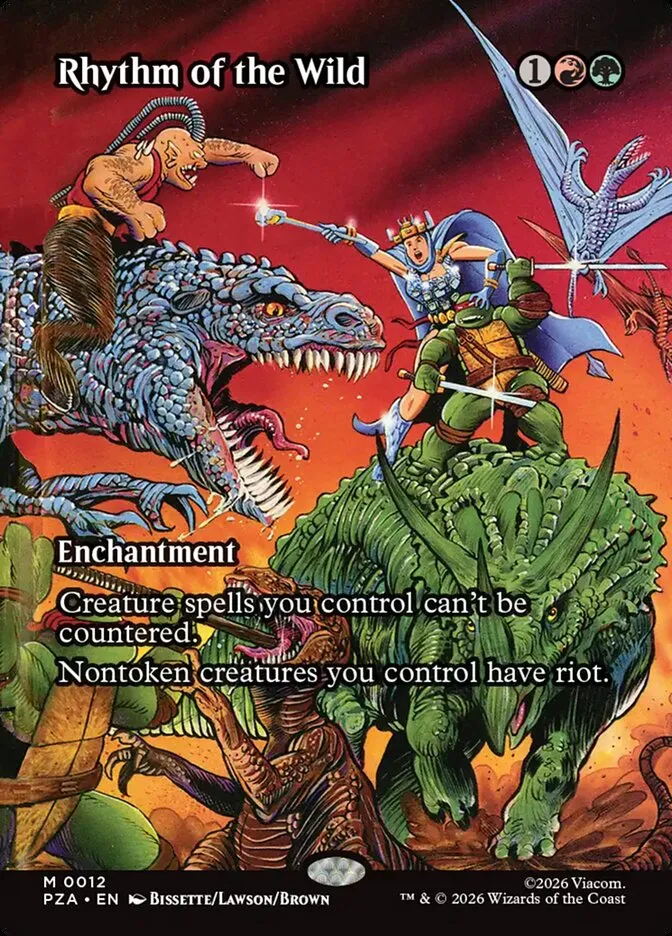 2026 Teenage Mutant Ninja Turtles Source Material Rhythm of the Wild mythic #12 mythic card image