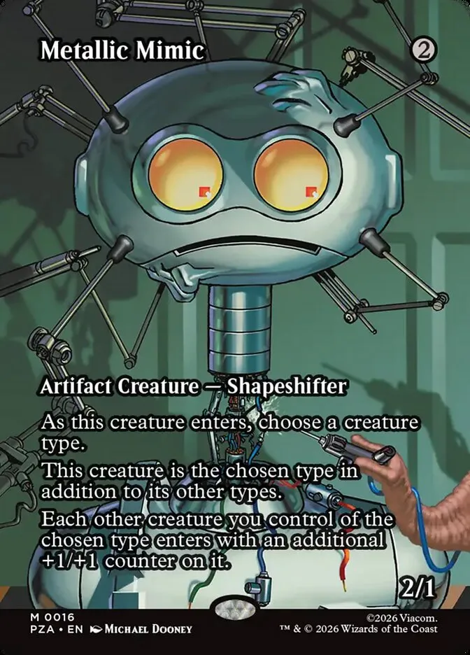 2026 Teenage Mutant Ninja Turtles Source Material Metallic Mimic mythic #16 mythic card image