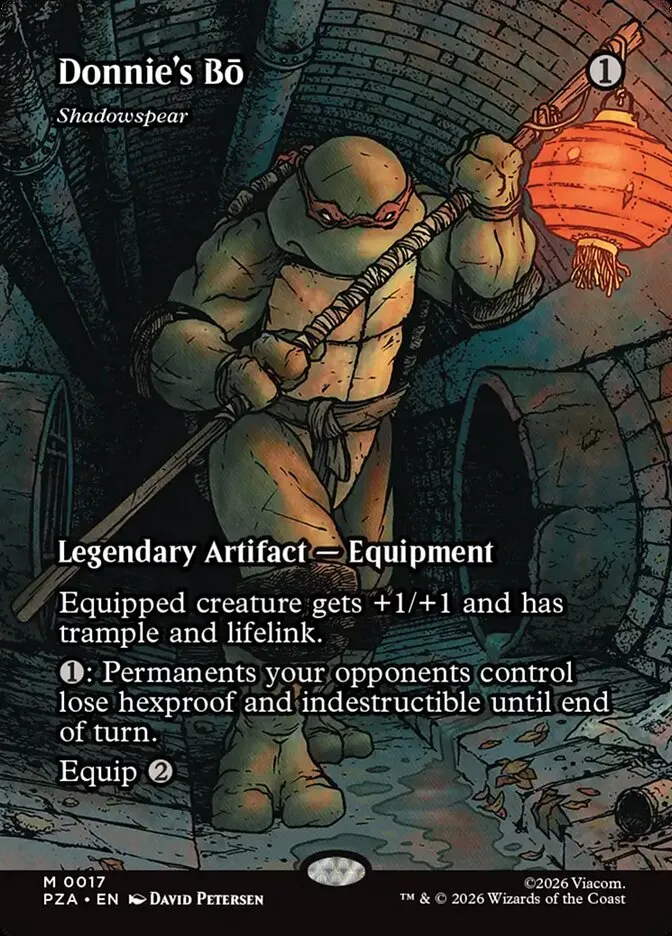 2026 Teenage Mutant Ninja Turtles Source Material Shadowspear mythic #17 mythic card image