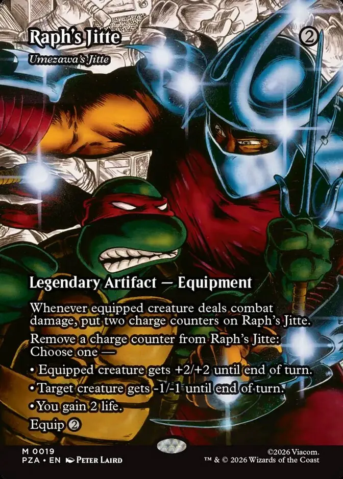 2026 Teenage Mutant Ninja Turtles Source Material Umezawa's Jitte mythic #19 mythic card image