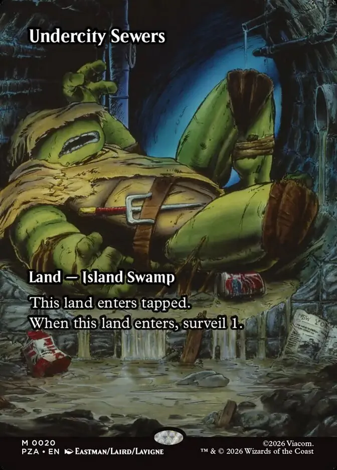 2026 Teenage Mutant Ninja Turtles Source Material Undercity Sewers mythic #20 mythic card image