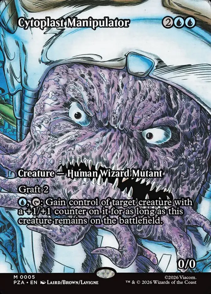 2026 Teenage Mutant Ninja Turtles Source Material Cytoplast Manipulator mythic #5 mythic card image