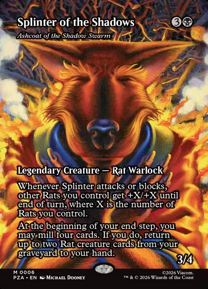 2026 Teenage Mutant Ninja Turtles Source Material Ashcoat of the Shadow Swarm mythic #6 mythic card image
