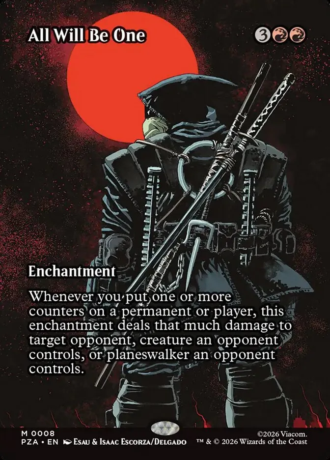 2026 Teenage Mutant Ninja Turtles Source Material All Will Be One [Foil] mythic #8 mythic card image