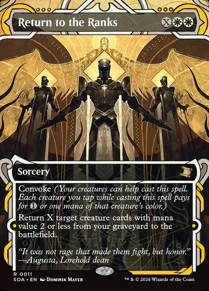 2026 Secrets of Strixhaven Mystical Archive Return to the Ranks rare #11 rare card image