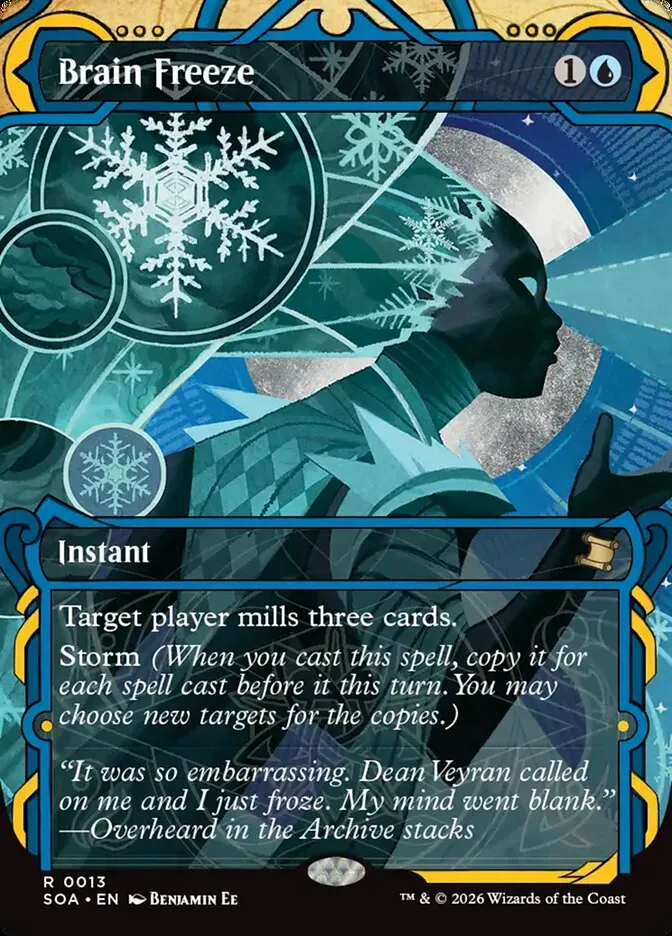 2026 Secrets of Strixhaven Mystical Archive Brain Freeze rare #13 rare card image