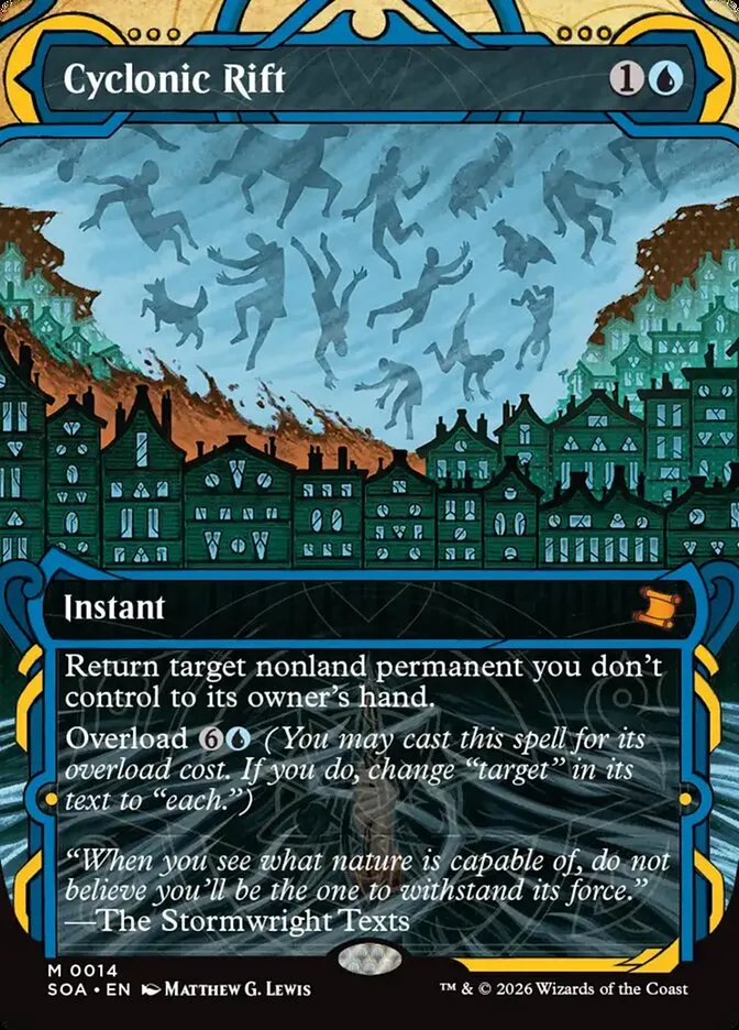 2026 Secrets of Strixhaven Mystical Archive Cyclonic Rift mythic #14 mythic card image