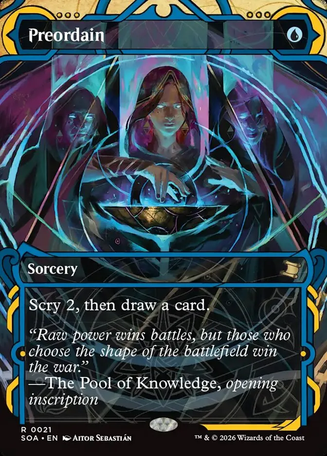 2026 Secrets of Strixhaven Mystical Archive Preordain rare #21 rare card image