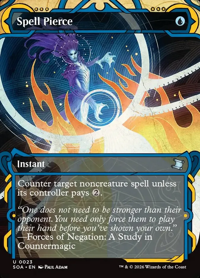 2026 Secrets of Strixhaven Mystical Archive Spell Pierce uncommon #23 uncommon card image