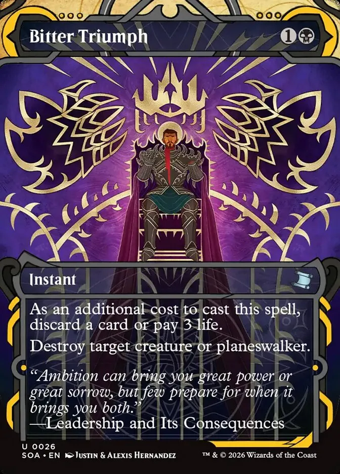 2026 Secrets of Strixhaven Mystical Archive Bitter Triumph uncommon #26 uncommon card image