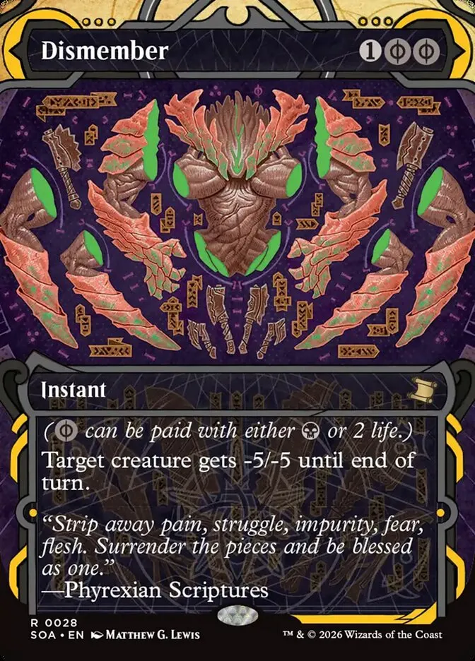 2026 Secrets of Strixhaven Mystical Archive Dismember rare #28 rare card image