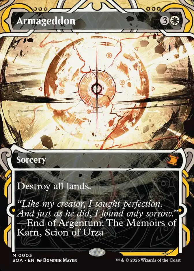 2026 Secrets of Strixhaven Mystical Archive Armageddon mythic #3 mythic card image
