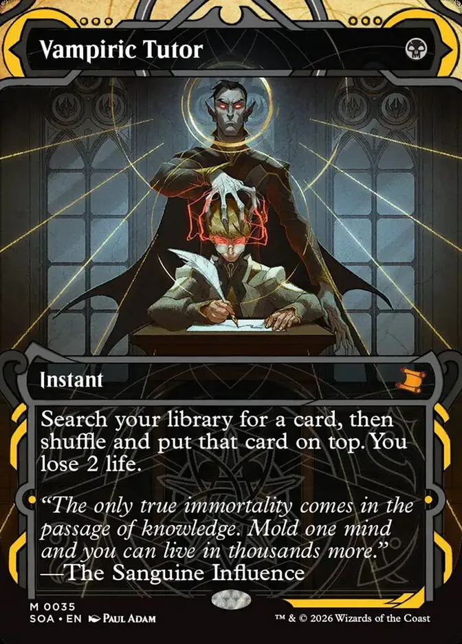 2026 Secrets of Strixhaven Mystical Archive Vampiric Tutor mythic #35 mythic card image