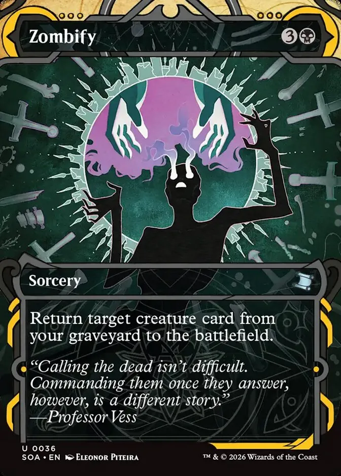 2026 Secrets of Strixhaven Mystical Archive Zombify uncommon #36 uncommon card image