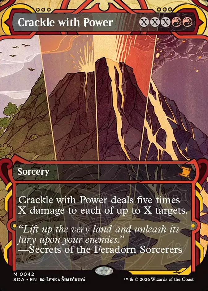 2026 Secrets of Strixhaven Mystical Archive Crackle with Power #42 mythic card image