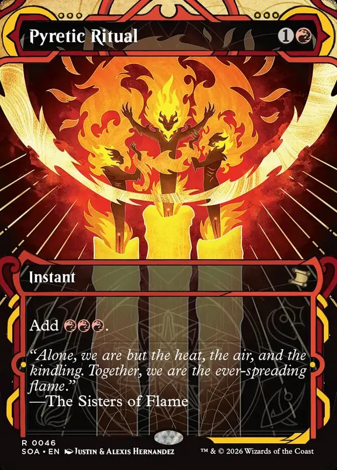 2026 Secrets of Strixhaven Mystical Archive Pyretic Ritual #46 rare card image