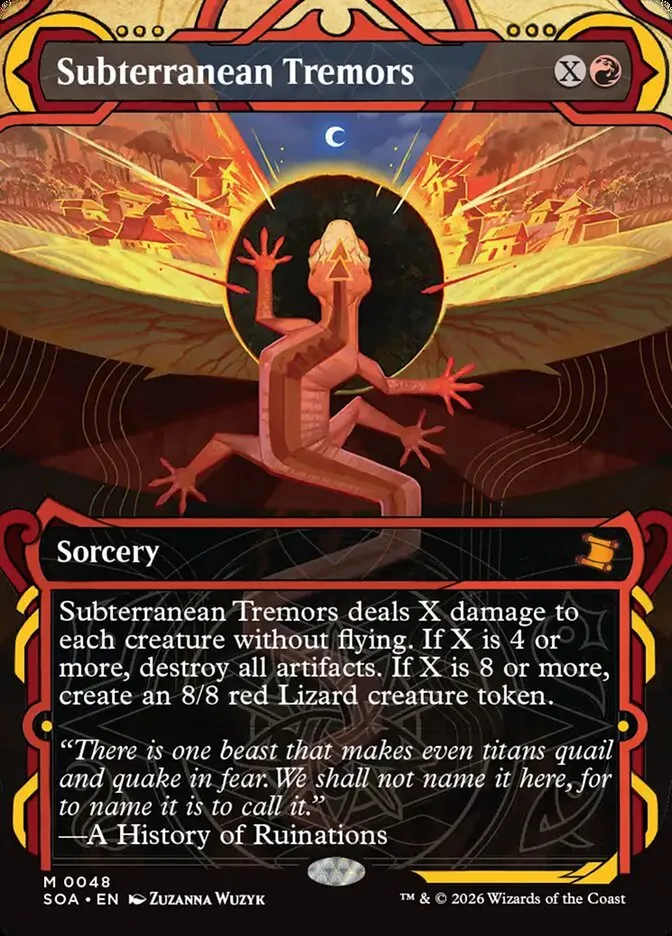 2026 Secrets of Strixhaven Mystical Archive Subterranean Tremors #48 mythic card image