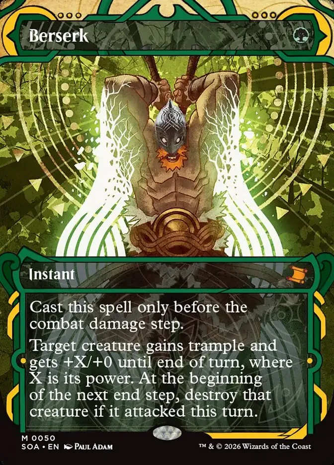2026 Secrets of Strixhaven Mystical Archive Berserk #50 mythic card image