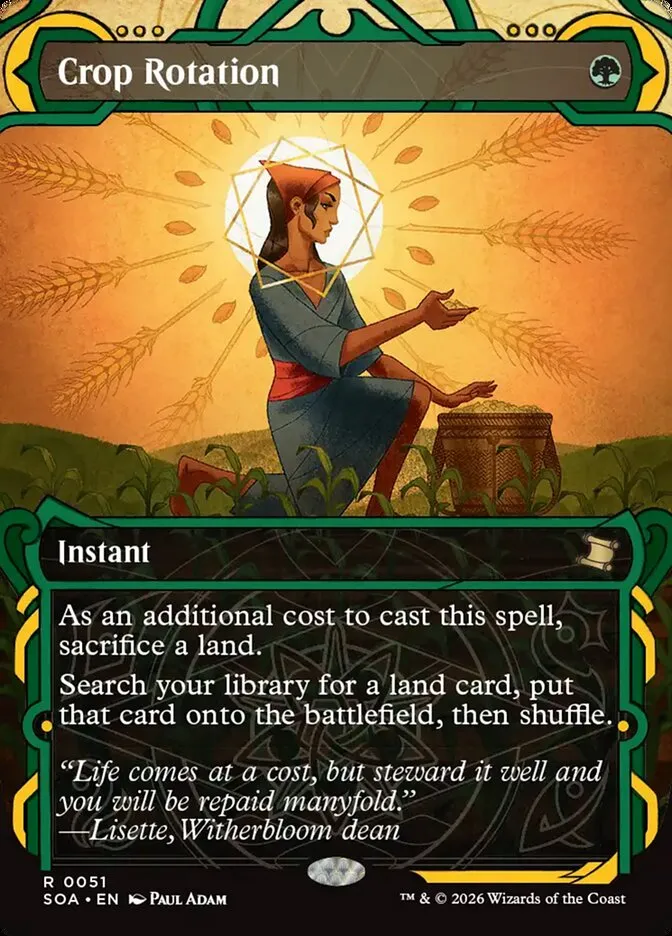 2026 Secrets of Strixhaven Mystical Archive Crop Rotation #51 rare card image