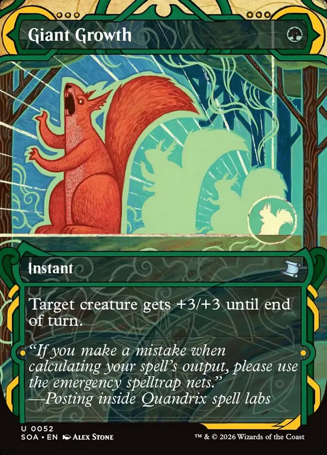 2026 Secrets of Strixhaven Mystical Archive Giant Growth #52 uncommon card image