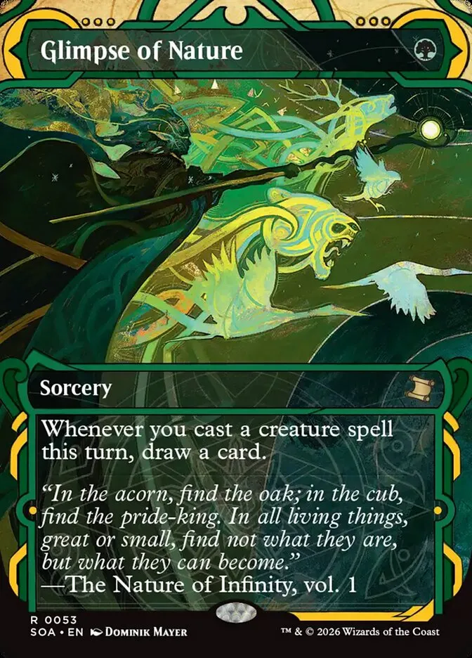 2026 Secrets of Strixhaven Mystical Archive Glimpse of Nature #53 rare card image