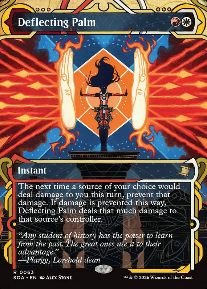 2026 Secrets of Strixhaven Mystical Archive Deflecting Palm #63 rare card image