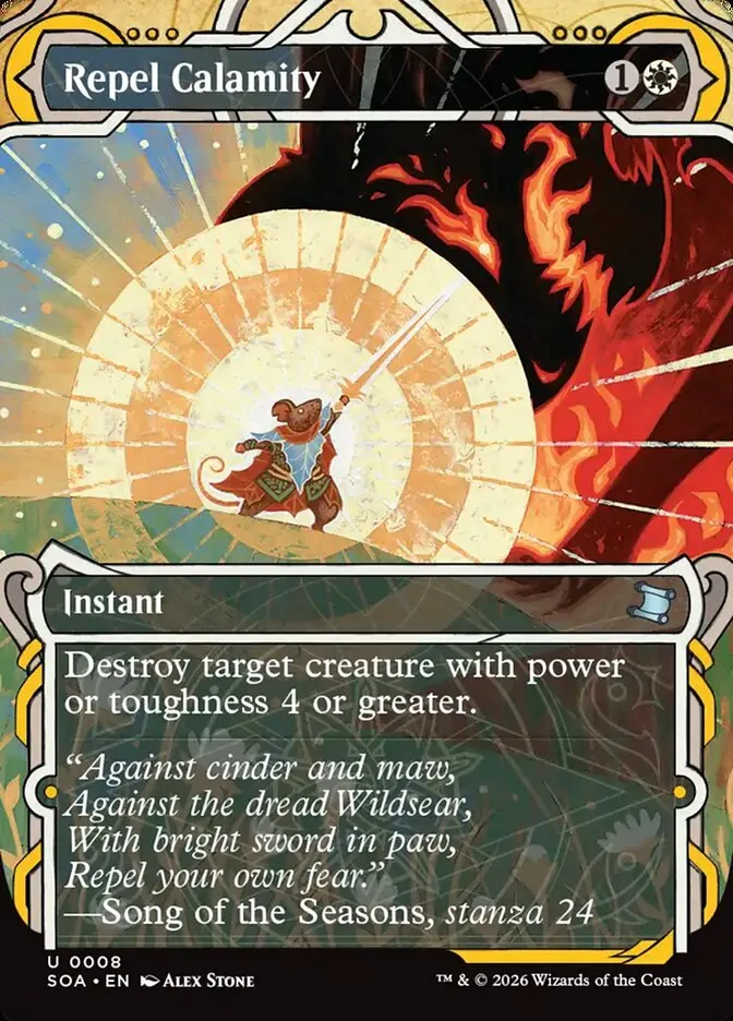 2026 Secrets of Strixhaven Mystical Archive Repel Calamity uncommon #8 uncommon card image