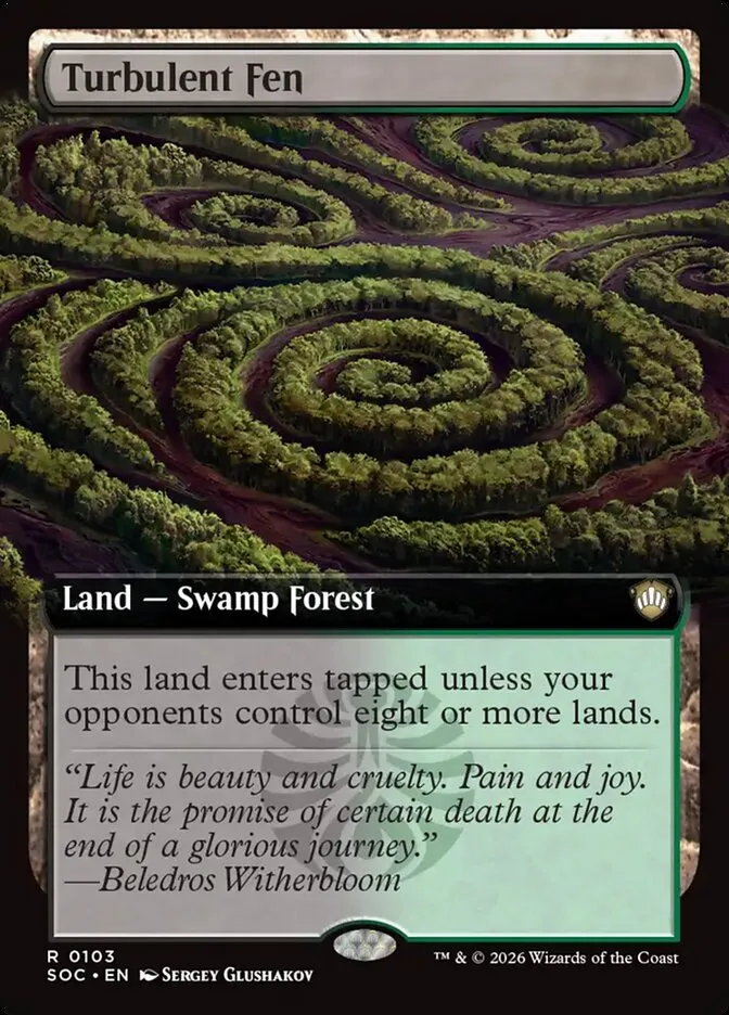 2026 Secrets of Strixhaven Commander Turbulent Fen rare #103 rare card image